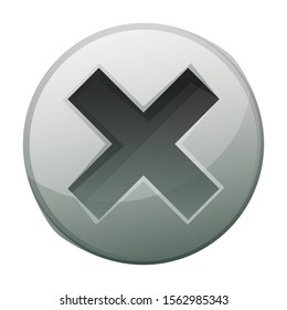 Fastener head vector icon.Cartoon vector icon isolated on white background fastener head.