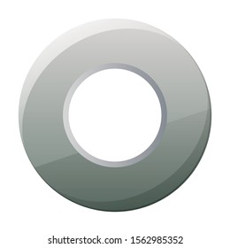 Fastener head vector icon.Cartoon vector icon isolated on white background fastener head.