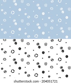 The fasteners. Hand draw seamless pattern. Vector illustration.