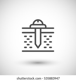 Fasteners line icon
