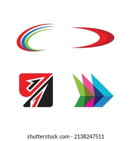 ilustración vectorial del logotipo de la flecha más rápida