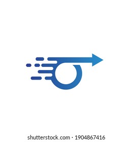 diseño de plantilla de ilustración vectorial de icono de flecha más rápida