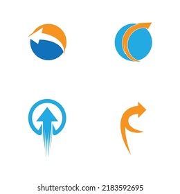 faster arrow logo vektor template