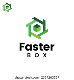 Faster Box Logo Design Template.