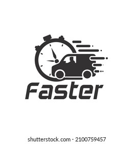 Faster and delivery Logo Template vector icon illustration design