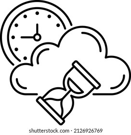 Faster Deployment and Easier scale Vector Icon Design, Cloud computing Symbol, Client server model Sign, Web Hosting and Edge device stock illustration, Response time Concept