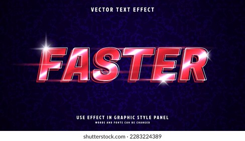 Faster Editable Text Effect with blue background