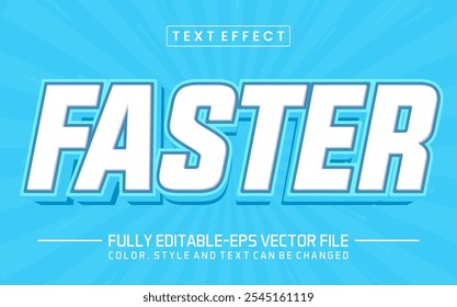 Efeito de texto de fonte mais rápida editável	