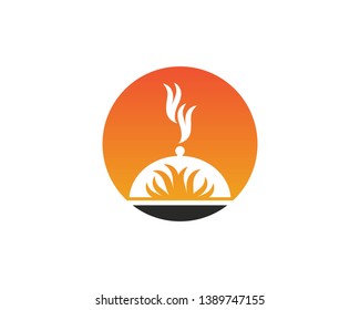 Faster food cooking delivery logo vector