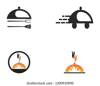 Faster food delivery logo vector