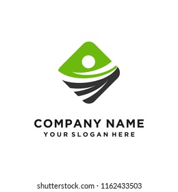 Faster the future Logo template vector icon design