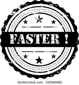 Faster / Grunge Badge