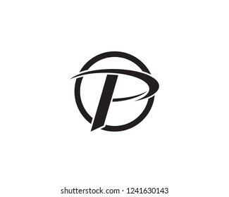 faster letter logo p and d 