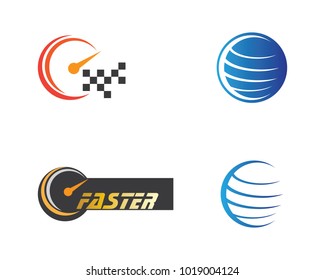 Faster Logo Template vector icon illustration design