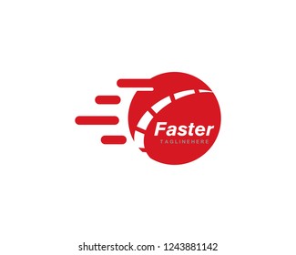 Faster Logo Template vector icon illustration design