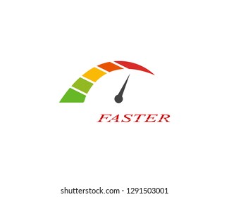 Faster logo template vector icon illustration design