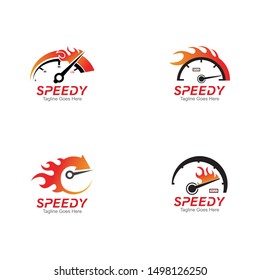 Faster Logo Template vector icon illustration design