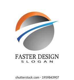 Faster Logo Template vector icon illustration design