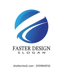 Faster Logo Template vector icon illustration design