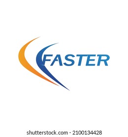 Faster Logo Template vector icon illustration design