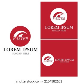 Faster Logo Template vector icon illustration design