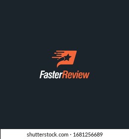 Faster Review Iconic Vector Logo