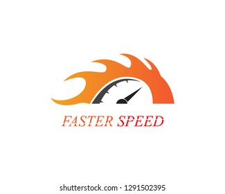 Faster Speed car logo template vector illustration