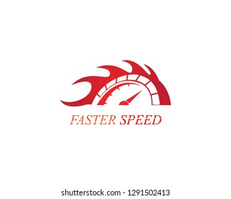 Faster Speed car logo template vector illustration