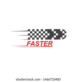 faster speed logo icon of automotive racing concept design