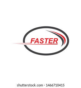 faster speed logo icon of automotive racing concept design
