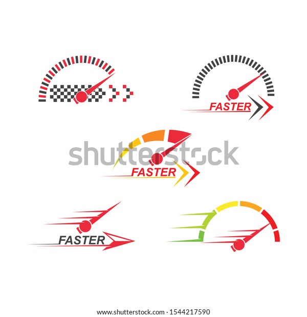faster speed logo icon of automotive racing\
concept design