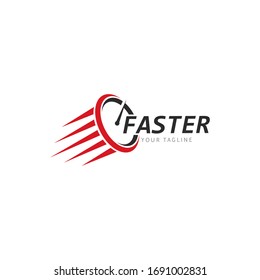 Faster and speed Logo Template vector icon illustration design