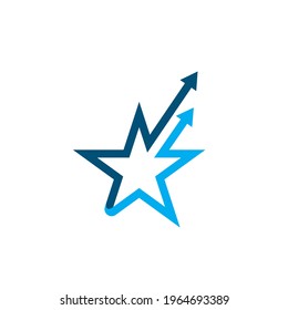 faster star arrow vector  icon illustration design template
