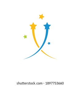 Design-Vorlage für Vektorsymbol mit schnelleren Sternen