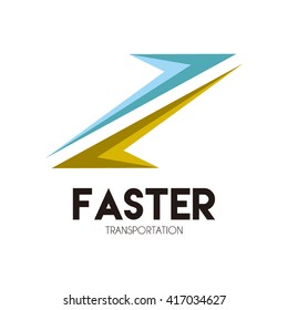 Faster technology abstract vector logo design template business digital icon corporate identity symbol concept