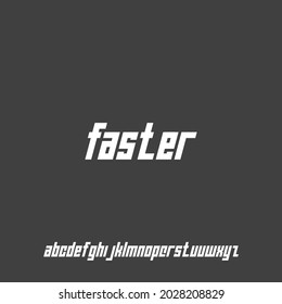 FASTER.Luxury and elegant alphabet font vector set