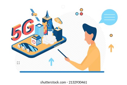 Fastest 5g wireless communication cellular network. The fifth telecommunication generation technology