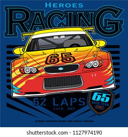 fastest car racing,vector car illustration