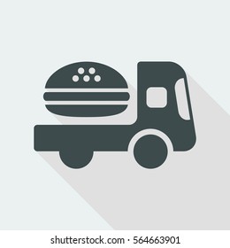 Fast-food delivery service - Vector flat icon