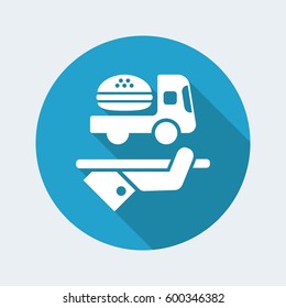 Fast-food delivery service - Vector web icon