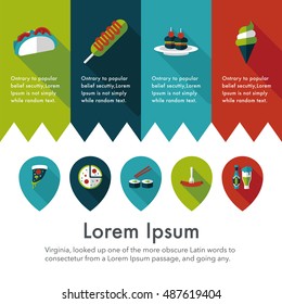 Fastfood and drinks icon set