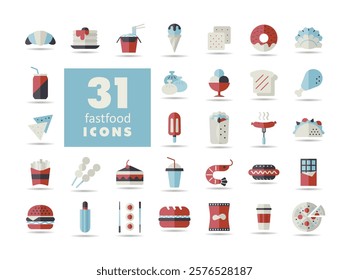 Fastfood, Food court vector flat icon. Graph symbol for cooking web site and apps design, logo, app, UI