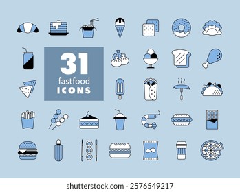 Fastfood, Food court vector flat icon. Graph symbol for cooking web site and apps design, logo, app, UI