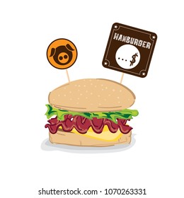 fastfood hamburger drawing graphic object 