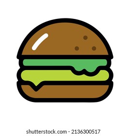 fastfood icon burger icon vector