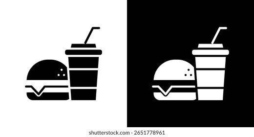 Icono de comida rápida de un Vector de estilo plano