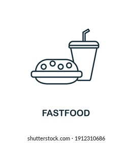 Fastfood icon. Simple element from amusement park collection. Creative Fastfood icon for web design, templates, infographics and more