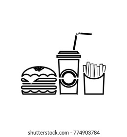 Fast-food icons vector