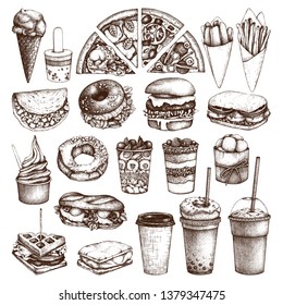 Fastfood illustrations collection 