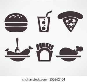 fastfood images in info-graphic style, vector collection